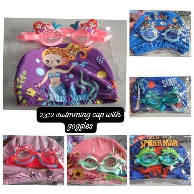 2312 swimming cap with goggles