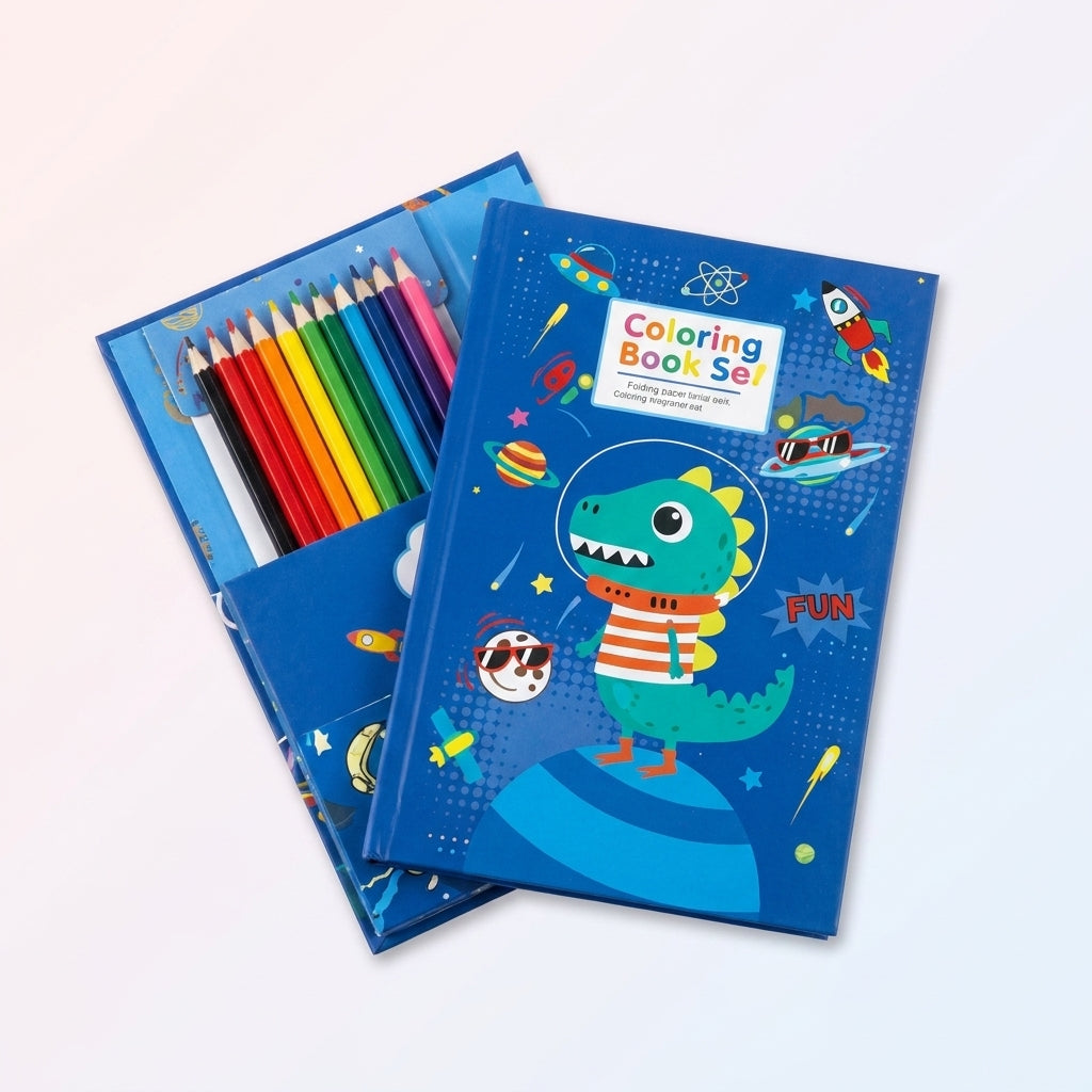 Blue Folding Colouring Book — School & Stationery