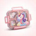 Pink Lunch Box 4 Compartment — Bottles & Lunch